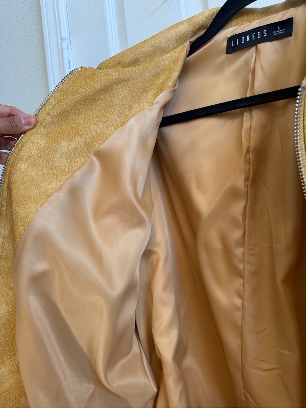 Lioness Mustard Suede Zip-Up Bomber Jacket - Women's - Picture 6 of 7